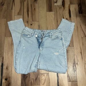SO Women's Light Blue Mom Jeans